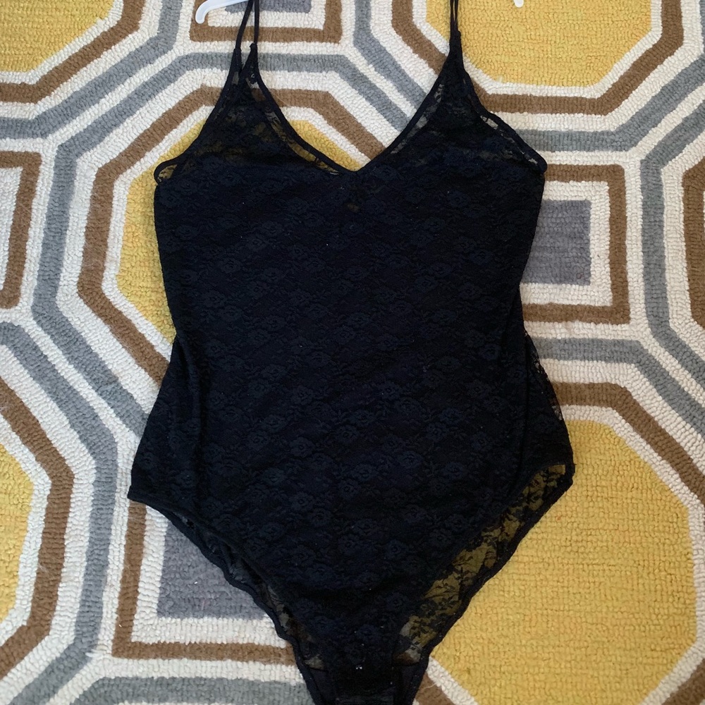 H&M black lace bodysuit